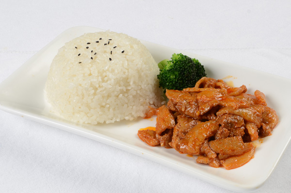 炒五花肉饭